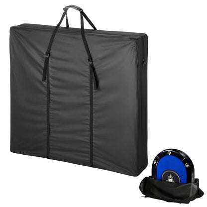 8 Player Poker Table Storage Bag, Carry Case for 72" Folding Table | Bags for 71" / 72"-Oval Folding Poker Tables for Large Moving, 600D Portable Protective Covers - Black 37 x 37 x 5.9 Inch - size: 37" x 37" x 5.9"