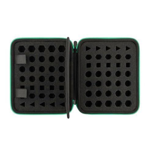Portable Dices Holder Case Compacts Tabletop Dices Tray and Organizers Case for Games Night and Tournaments Portable Organizers - color: Green