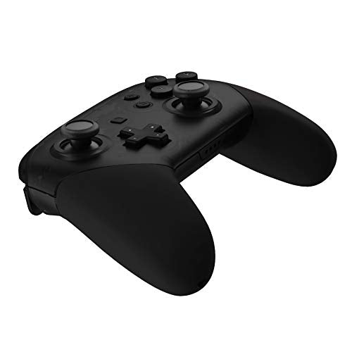 eXtremeRate Black Replacement Handle Grips for Nintendo Switch Pro Controller, Soft Touch DIY Hand Grip Shell for Nintendo Switch Pro - Controller NOT Included - color: Black