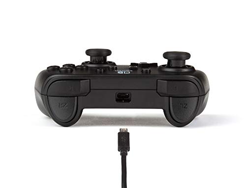 PowerA Nintendo Switch Wired Controller - Black, Detachable 10ft USB Cable, No Battery Required, Officially Licensed By Nintendo - color: Black