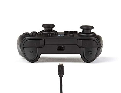 PowerA Nintendo Switch Wired Controller - Black, Detachable 10ft USB Cable, No Battery Required, Officially Licensed By Nintendo - color: Black