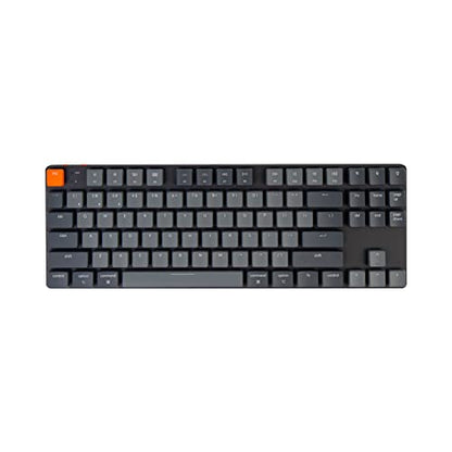 Keychron K1 SE, 87 Keys Ultra-Slim Wireless Bluetooth/USB Wired Mechanical Keyboard with White LED Backlit, Hot Swappable Low-Profile Gateron Mechanical Blue Switch Compatible with Mac Windows - color: Low-Profile Gateron Blue Switch