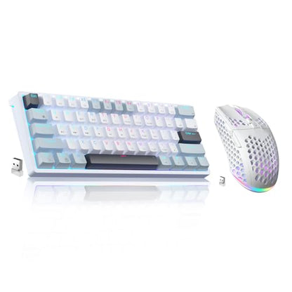 60 Percent Keyboard and tri Mode Wireless Gaming Mouse