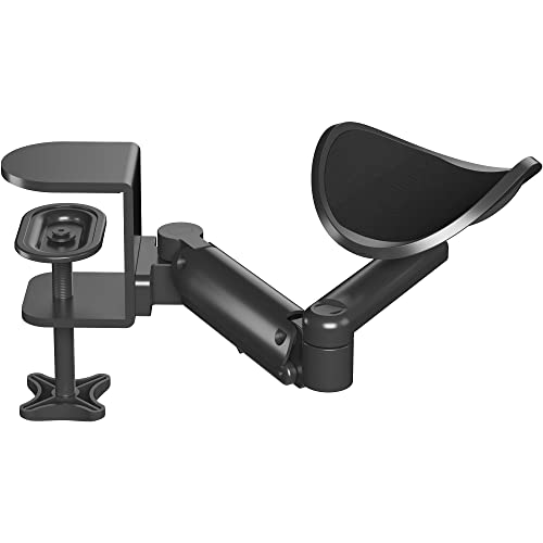 BONTEC Adjustable Arm Rest for Desk, 360° Rotating & Extendable, Aluminum | Ergonomic Elbow Pad, Durable Keyboard and Computer Support, Office or Gaming Accessories, Comfortable During Work Sessions