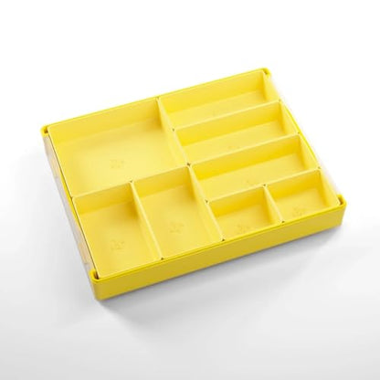 Token Silo Card Add On - 3-Piece Set of Game Trays, Holds Game Cards, Tokens, Dials and Dice, Organize LCG, TCG and Board Game Accessories, Modular Design, Yellow Color, Made by Gamegenic - color: Yellow