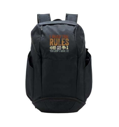 Board Games Vintage Game Night Men Women I Read The Rules Sport Backpack