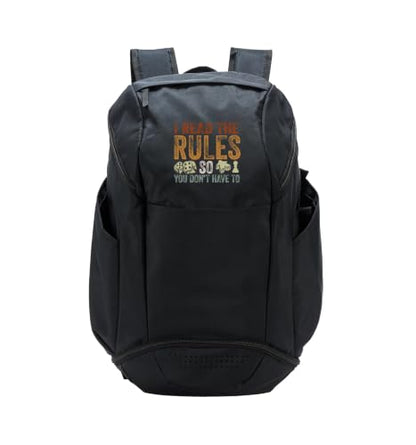 Board Games Vintage Game Night Men Women I Read The Rules Sport Backpack