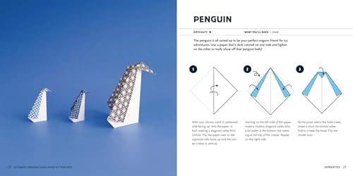 Ultimate Origami Challenge Kit for Kids 8-12: Fun Projects and Step-by-Step Folding Techniques to Go from Novice to Pro (90 Paper Sheets / 30 Projects Included)