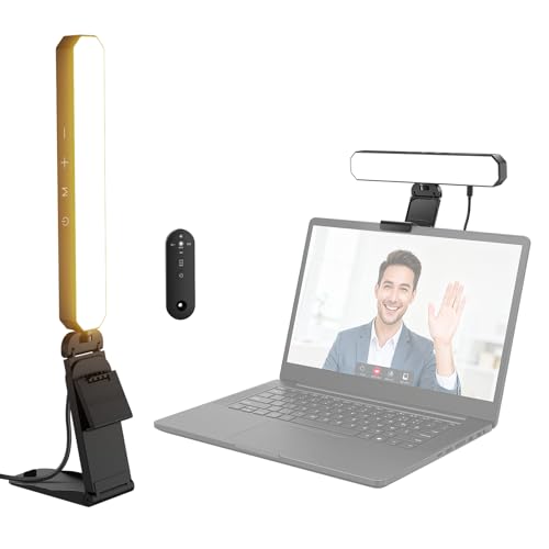 NEEWER Basics Monitor Light Bar, 6W Bi Color Dimmable LED Lamp with Stand/Remote/Touch Control for Home Office Desk Video Conference Lighting Computer Laptop Webcam Zoom Gaming Streaming Reading, L10