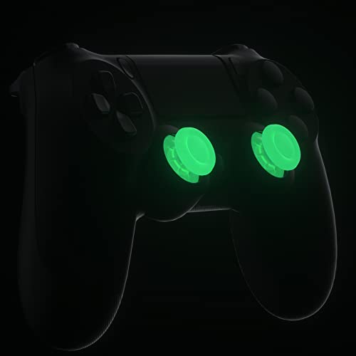 eXtremeRate Glow in Dark - Green Replacement 3D Joystick Thumbsticks for PS5 Controller, Analog Thumb Sticks with Screwdriver for PS4, for Slim Pro Controller - color: Glow in Dark Green