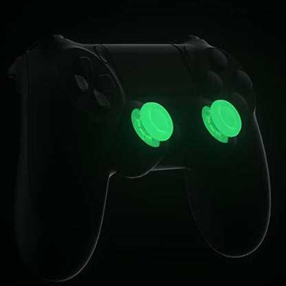 eXtremeRate Glow in Dark - Green Replacement 3D Joystick Thumbsticks for PS5 Controller, Analog Thumb Sticks with Screwdriver for PS4, for Slim Pro Controller - color: Glow in Dark Green