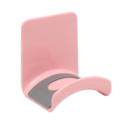 1Pcs Pink ABS Plastic Headphone Stand Hanger, Table Wall Mount Headset Holder Hook, Adhesive Earphones Hangers for Desk Headphone Hanger, Most Headphones and Controller - color: Pink, size: Wall Mount