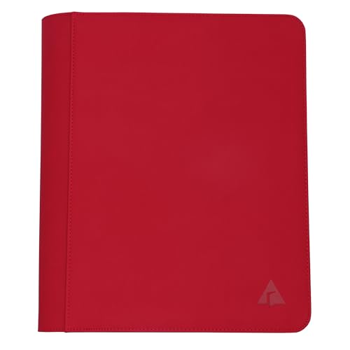 Top loader Binder, Holds 504 Top loaders, 9-Pocket Top Loader Binders with Sleeves for TCG & Sports Cards in 3'' x 4'' Top loaders -Red - color: Red