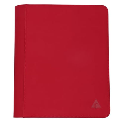 Top loader Binder, Holds 504 Top loaders, 9-Pocket Top Loader Binders with Sleeves for TCG & Sports Cards in 3'' x 4'' Top loaders -Red - color: Red