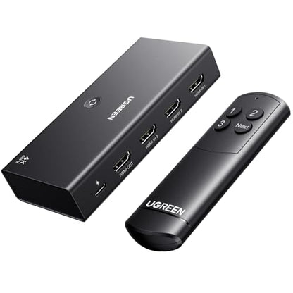 UGREEN HDMI Switch 3 in 1 Out, 4K@60Hz, with Remote, HDR10+, 3D, Dolby | CEC, HDCP2.2, HDMI Splitter, Compatible with Switch 2, PS5/4, Laptop Xbox Roku TV Fire Stick Blu-Ray Player Monitor Projector