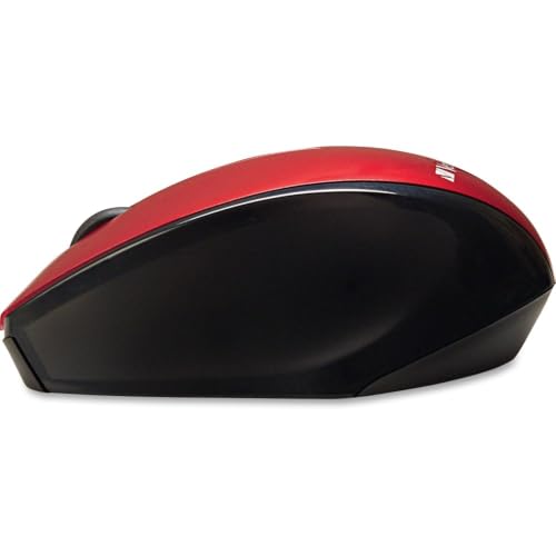 Verbatim 97995 Wireless Multi-Trac Mouse 2.4GHz with Nano Receiver - Ergonomic, Blue LED, Portable Mouse for Mac and Windows - Red - color: Red