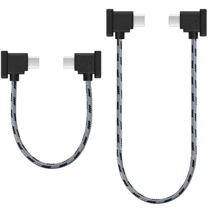 1FT+ 0.5FT(2 pack) USB C to USB C Remote Controller Cable for IPhone 17/16/16e/15 Pro Max, DJI Mavic 3/4 Pro/Air 2/2S, Mini 2/3/4/5 Pro,RC-N1,RC Pro to Tablet Cable 90 Degree Data OTG Cord Accessories - style: USB C to USB C