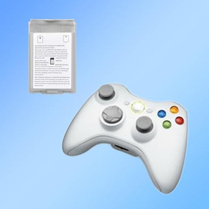 2 Pcs Battery Pack Cover for Xbox360 Wireless Controller, Replacement Battery Pack Cover Shell Case (2xWhite) - color: White