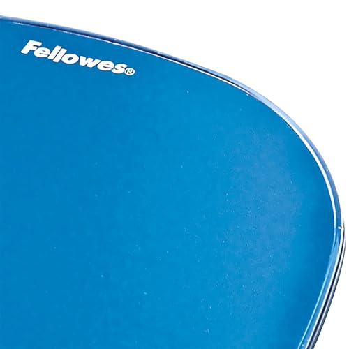 Fellowes Crystals Gel Mouse Pad Wrist Rest - Blue (91141) (Pack of 4) - color: Blue, size: 9.1L x 7.9W inches (Pack of 4)