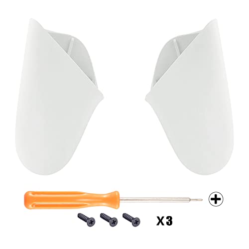 eXtremeRate White Replacement Handle Grips for Nintendo Switch Pro Controller, DIY Custom Hand Grip Shell for Nintendo Switch Pro - Controller NOT Included - color: White