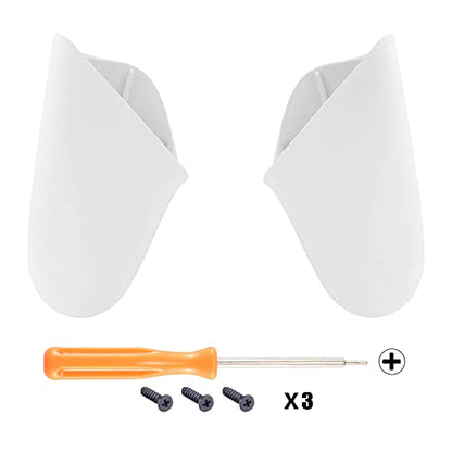 eXtremeRate White Replacement Handle Grips for Nintendo Switch Pro Controller, DIY Custom Hand Grip Shell for Nintendo Switch Pro - Controller NOT Included - color: White