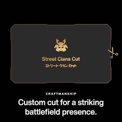 Alfies! Gold Foil Accents Playmat | Chrome Syndicate | Perfect Trading Card Gift | Futuristic Custom Shape | Compatible with Magic | MTG playmat