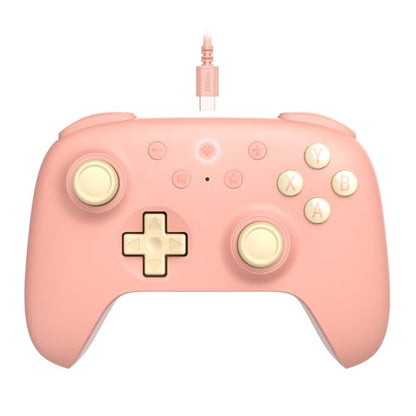8BitDo Ultimate 2C Wired Controller for Windows PC and Android, with 1000Hz Polling Rate, Hall Effect Joysticks and Hall Triggers, and Remappable L4/R4 Bumpers (Peach) - color: Peach
