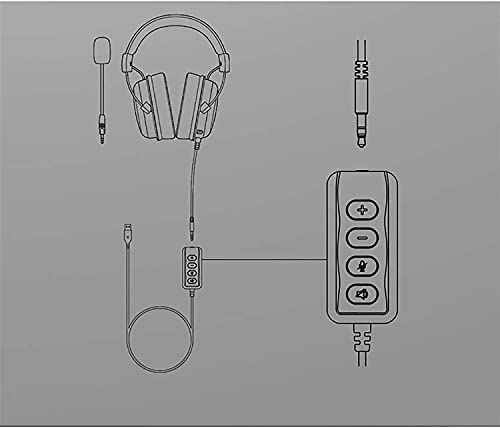 Gaming Headset, 3.5mm Wired Bass Stereo Noise Isolation Gaming Headphones with Mic for Laptop Desktop Computer Gaming headse