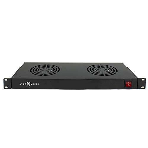 Dual 1U Cooling Air Circulating Fans for 19'' Wide Standard Server Cabinet/Rack (Dual Fans)