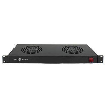 Dual 1U Cooling Air Circulating Fans for 19'' Wide Standard Server Cabinet/Rack (Dual Fans)
