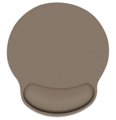 Britimes Brown Mouse Pad Ergonomic Mouse Pad with Wrist Support Non-Slip Rubber Base Mousepad for Home Office Gaming Working Computers Laptop Easy Typing & Relief - color: Brown