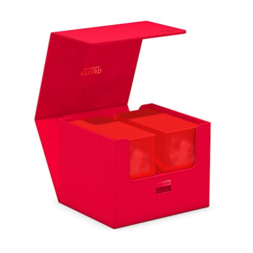 Ultimate Guard Minthive 30+, Deck Case for 30 Magnetic Card Cases, Perfect Storage for Graded Cards, Red, Secure Closure & Snaplock Mechanism - color: Red