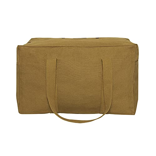 Rothco Small Canvas Parachute Cargo Bag – Rugged Outdoor Storage Travel Duffle - color: Coyote Brown