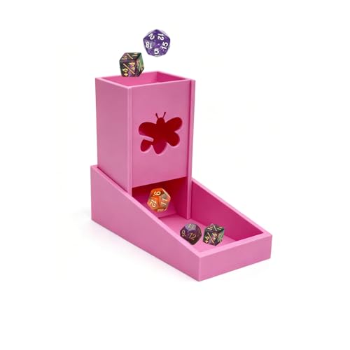 Foldable Mini Dice Tower for D&D, RPG & Tabletop Games Portable Dice Roller Design, Foldable Dice Storage Box Perfectly Fits Board Game Accessories and Gifts (style2) - style: style2