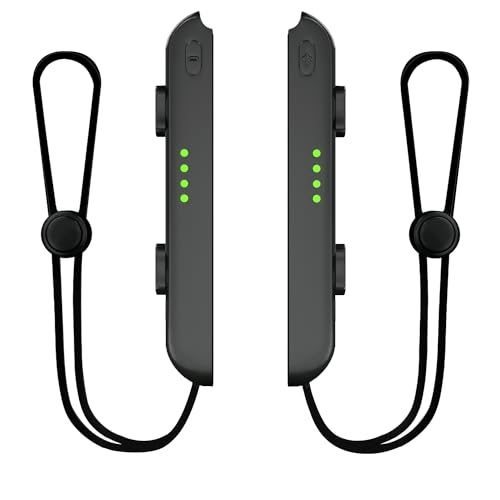 Lonxmovs 2 Pack Wrist Strap for Switch Joycon - Replacement Accessories for Joy con Straps (Black) - color: Black