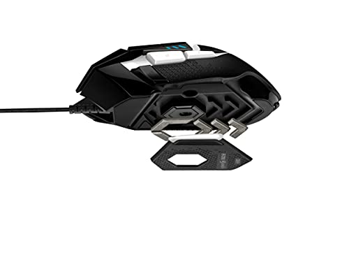 Logitech G502 Hero Special Edition High-Performance Wired Gaming Mouse, 25K Hero Sensor, 25600 DPI, RGB, Adjustable Weight, 11 Programmable Buttons, PC/Mac - Black and White - color: G502 HERO SE