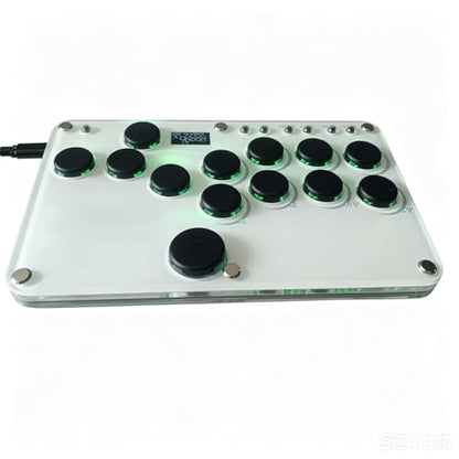 XIAO SHI MIN STORY Arcade Stick 13 Keys All-Button Game Controller with Custom RGB & Turbo Functions,Arcade Controller Street Fight for PC/Ps3/Ps4/Switch/Steam Game Keyboard Supports Hot Swap & SOCD