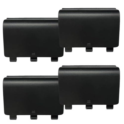 4 Pack Battery Back Cover for Xbox One, One S, One X Controller (NOT for Xbox SeriesS/X), Replacement Battery Back Shell Covers for Xbox One/One S/One X Controllers (Black) [Video Game] - color: Black