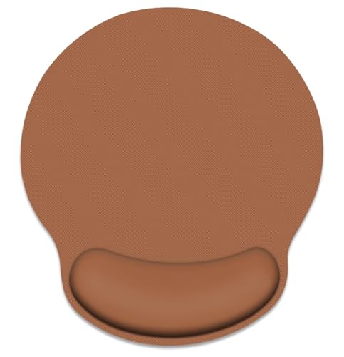 Britimes Coffee Brown Mouse Pad Ergonomic Mouse Pad with Wrist Support Non-Slip Rubber Base Mousepad for Home Office Gaming Working Computers Laptop Easy Typing & Relief - color: Coffee Brown