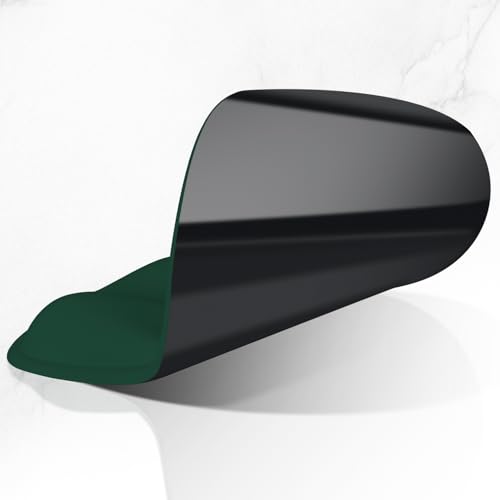 ITNRSIIET Ergonomic Mouse Pad with Wider Memory Foam Wrist Rest +17% - Curved Cushion Reduces Pressure 20%, Pain Relief, Non-Slip, Smooth, Cute Colors, 9.85 x 9 in, Deep Green - color: Deep Green