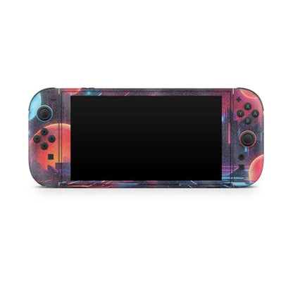 Glossy Glitter Gaming Skin Compatible with Nintendo Switch 2 Console Only - Synthwave Planets - Premium 3M Vinyl Protective Wrap Decal Cover - Easy to Apply | Crafted in the USA by MightySkins - color: Synthwave Planets, size: Switch 2 Console Skin Only,