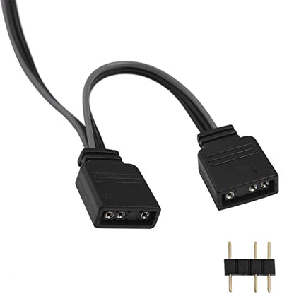 Adapter Cable for 5V 3-pin Aura 20Inch MSI Mystic Light Gigabyte RGB Fusion Connect to Any 3-Pin SM Connector (+5V,Data,GND) ARGB Lightings for LED Strips, Splitter Cable