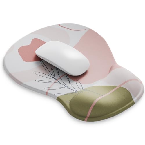 ErgoComfort Gel Wrist Rest Mouse Pad-Ergonomic Office Mousepad with Wrist Support-Non-Slip, Design Desk Accessories Mat for Home&Game Decor (08Abstract Bloom) - color: 08Abstract Bloom