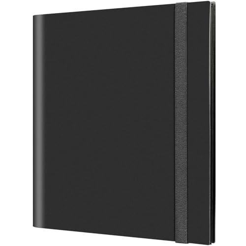 GEAoffice Card Binder, 12 Pockets Trading Card Album Folder, 624 Side Loading Pocket Binder for Yugioh, MTG, TCG, Black - color: Black-2, size: Large-12 Pockets