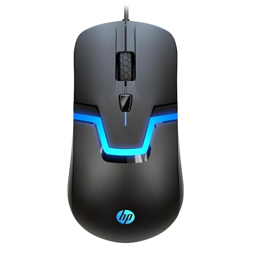 HP Wired RGB Gaming Mouse High Performance Mouse with Optical Sensor, 3 Buttons, 7 Color LED for Computer Notebook Laptop Office PC Home - color: [POSSIBLE_VALUES] Red, Green, Blue, Yellow, Purple, Cyan, White
