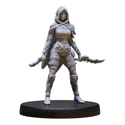 Unpainted DND Elf Guild Rogue Miniature Figurine, Tabletop Gaming Collectible, Fantasy World, Ideal Gift for Dungeon Masters and Collectors Alike - Designed by Epic Miniatures