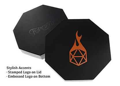 Forged Dice Co. Dice Arena Rolling Tray and Storage Compatible with Any dice Game, D&D and RPG Gaming - color: Orange