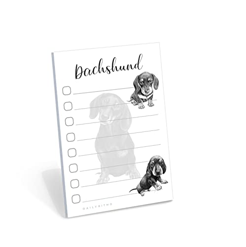 Dachshund Sticky Notepad to Do List | Weiner Dog Lover Gifts for Women | Office School Supply Sticky Notes 4"x6" 50 Pages - size: Dachshund