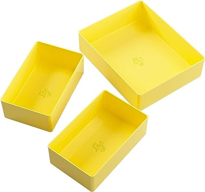 Token Silo Card Add On - 3-Piece Set of Game Trays, Holds Game Cards, Tokens, Dials and Dice, Organize LCG, TCG and Board Game Accessories, Modular Design, Yellow Color, Made by Gamegenic - color: Yellow