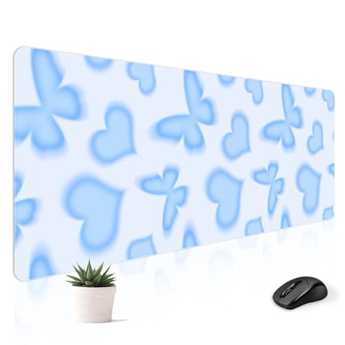 Mousepad Desk Mat Gaming Large Keyboard Cute Office Desktop Computer Laptop XXL Long Giant Big Kawaii Aesthetic (Butterfly) - color: Butterfly